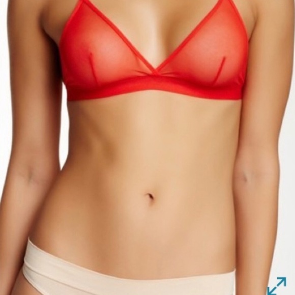 ♥️JOES JEANS MESH RED BRALETTE NWT $40 VALUE - Picture 2 of 5